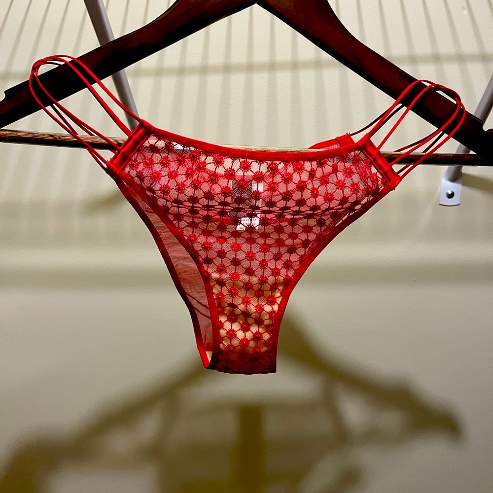 Red panties by Victoria Secret